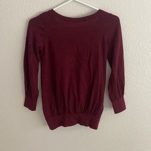 Burgundy cowl back sweater Victoria’s Secret